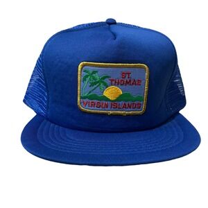 Vintage St. Thomas Virgin Islands Hat Mesh Cap Trucker Hat Snapback Cap Palm Sun
